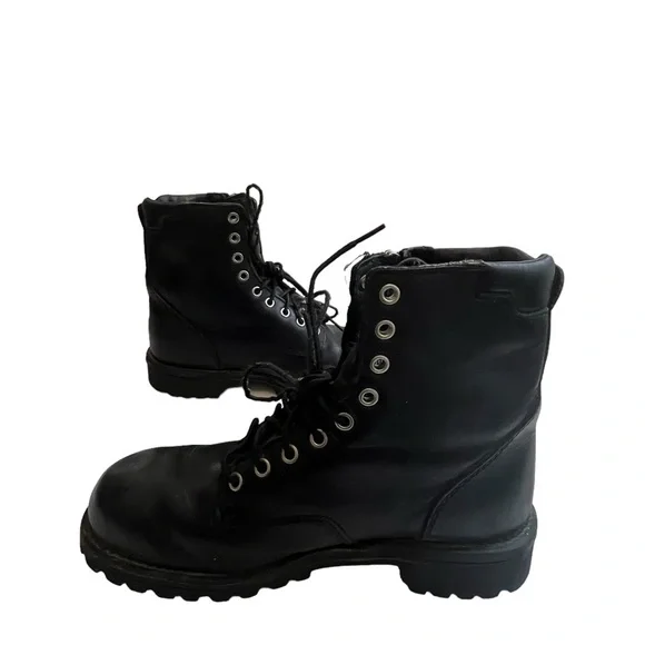 Red Wing Mens Black Leather Side Zip Moto Biker Boot Size US 8.5 - Picture 11 of 13